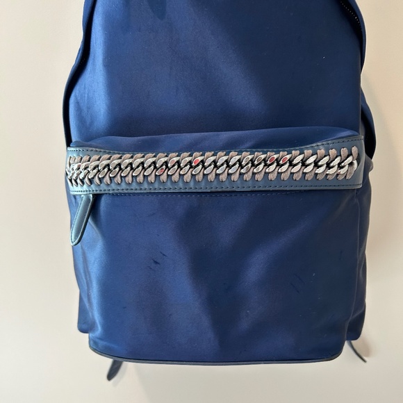 Stella McCartney Blue 'falabella Go' Satin Backpack - Picture 6 of 13
